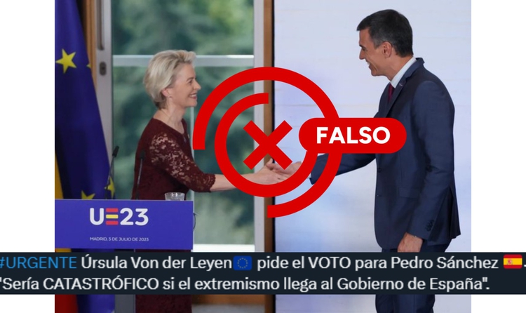 Ursula von der Leyen no ha demanat el vot per a Pedro Sánchez de cara a les eleccions generals del 23 de juliol