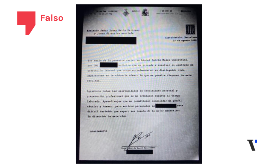 Este no es el burofax que Messi envió al Barça