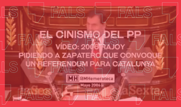 No, Rajoy no pidió un referéndum de independencia para Catalunya en 2006, es un vídeo descontextualizado