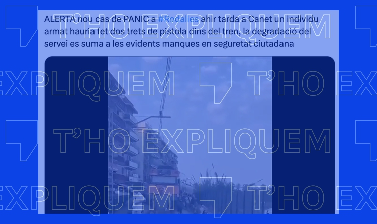 L’home detingut a Canet de Mar per un incident a Rodalies no portava cap arma de foc, sinó dos martells trenca vidres de l’interior del tren